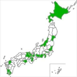国立大学のある都道府県別地図