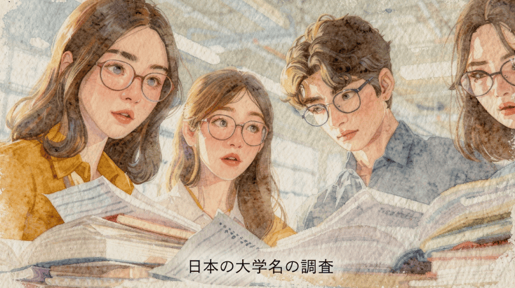 日本の大学名の調査