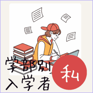 令和6年度学校基本調査からの私立大学学部別入学者数